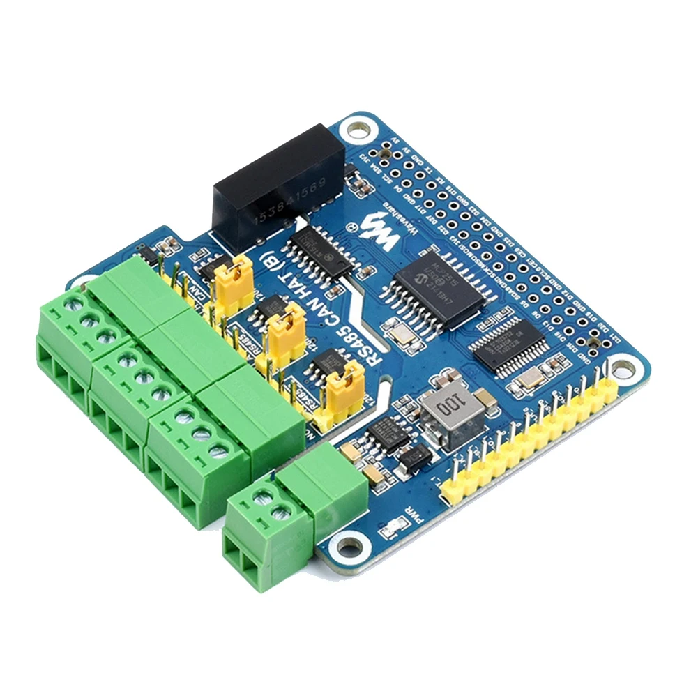 

Waveshare RS485 CAN Expansion Board for Raspberry Pi Isolated Dual RS485+CAN SPI Communication