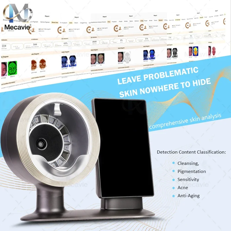 M17 AI Skin Detector 20MP HD Camera Aging Trend Prediction Multi Language 15.6 Inch Touch Screen Beauty Salon Skin Analysis Mach