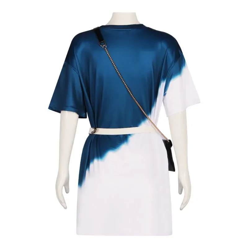 Outfit for Culpa Mia Dress: Role-Playing Graffiti Long T-Shirt with Belt Bag - Hot Novel Women's Casual Wear