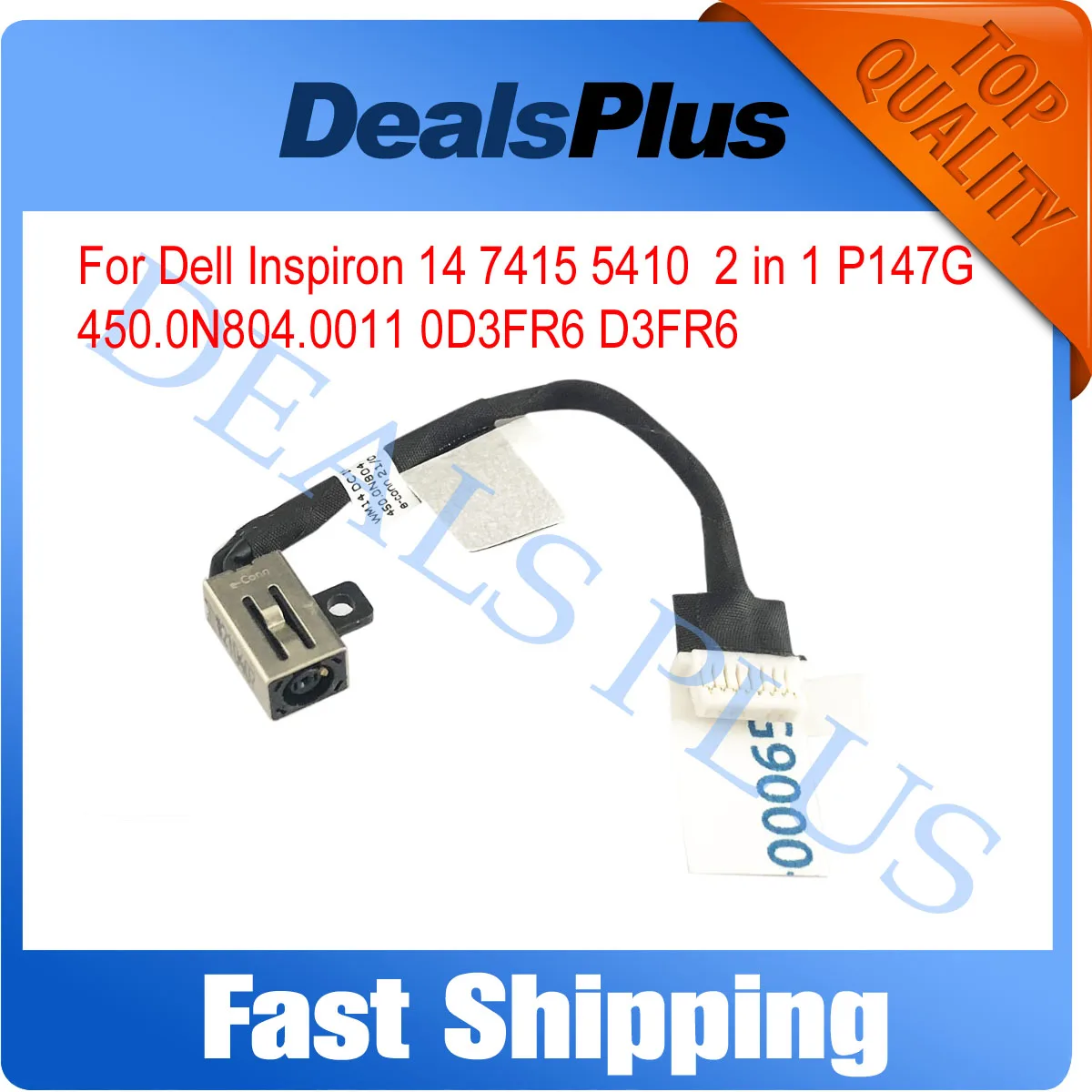 Remplacement du câble de prise d'alimentation CC, Dell Inspiron 14, 7415, 5410, 5415, 2 en 1, P147G, 0011. 0N804.0001, 0D3FR6, D3FR6, Nouveau