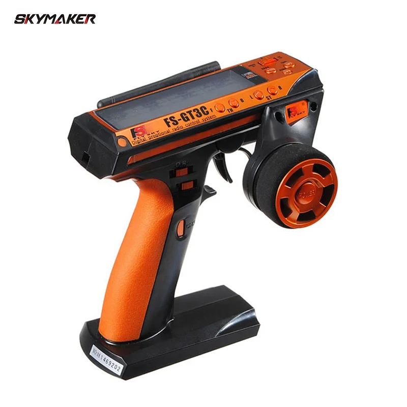 

Flysky Newest FS-GT3C GT3C 2.4G 3CH Gun RC Controller /w receiver , TX battery, USB cable, handle --Upgraded FS-GT3B GT3B F02129