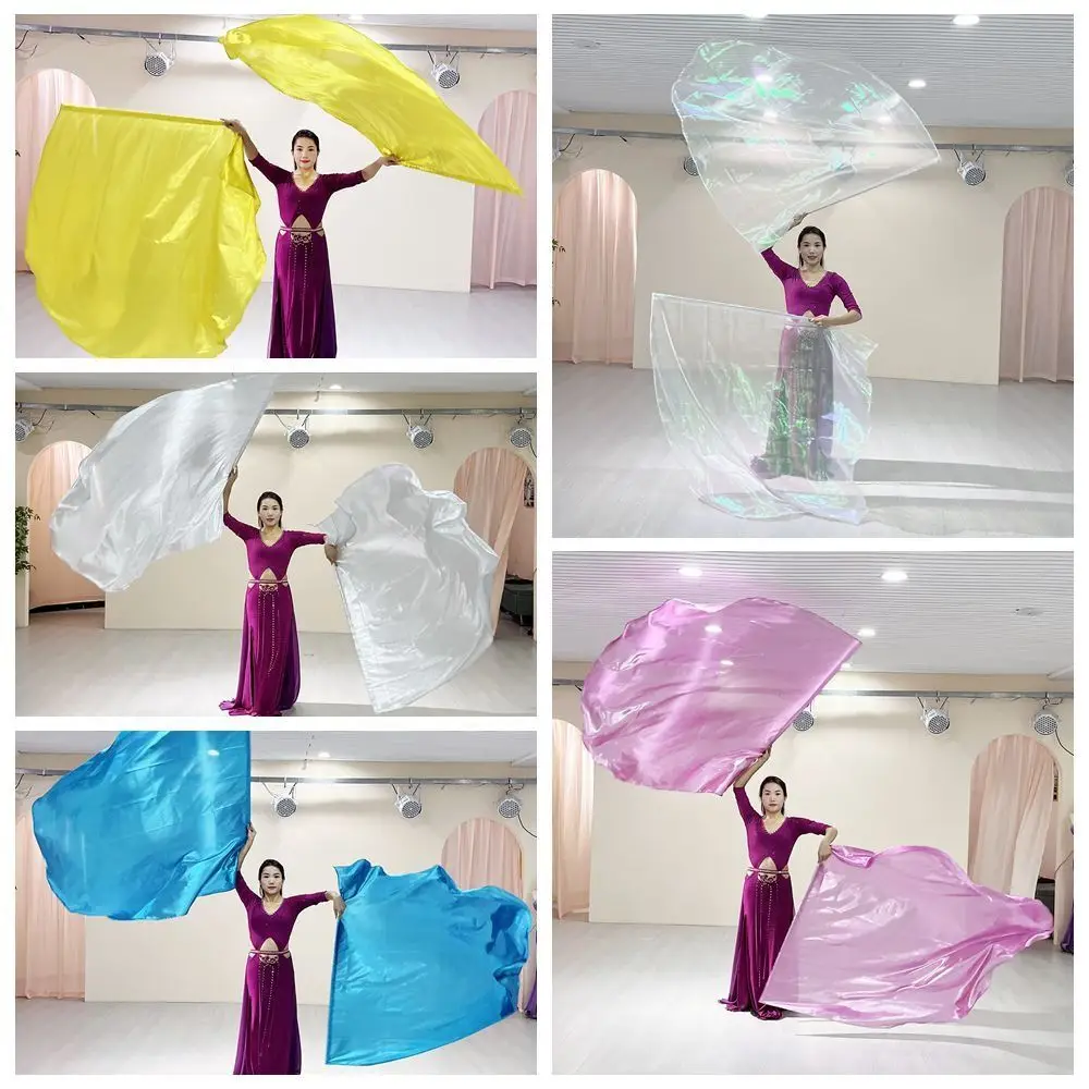 with Telescopic Sticks Belly Dance Accessories Props Scalable Rods Multicolor Colorful Scarves Flag Lightweight Dance Party