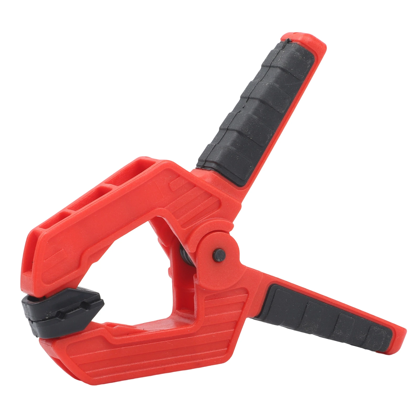 Woodworking Clamp with Strong Spring Non Slip Rubber Handle and Plastic Jaw Head for Secure Holding and Flexible Positioning