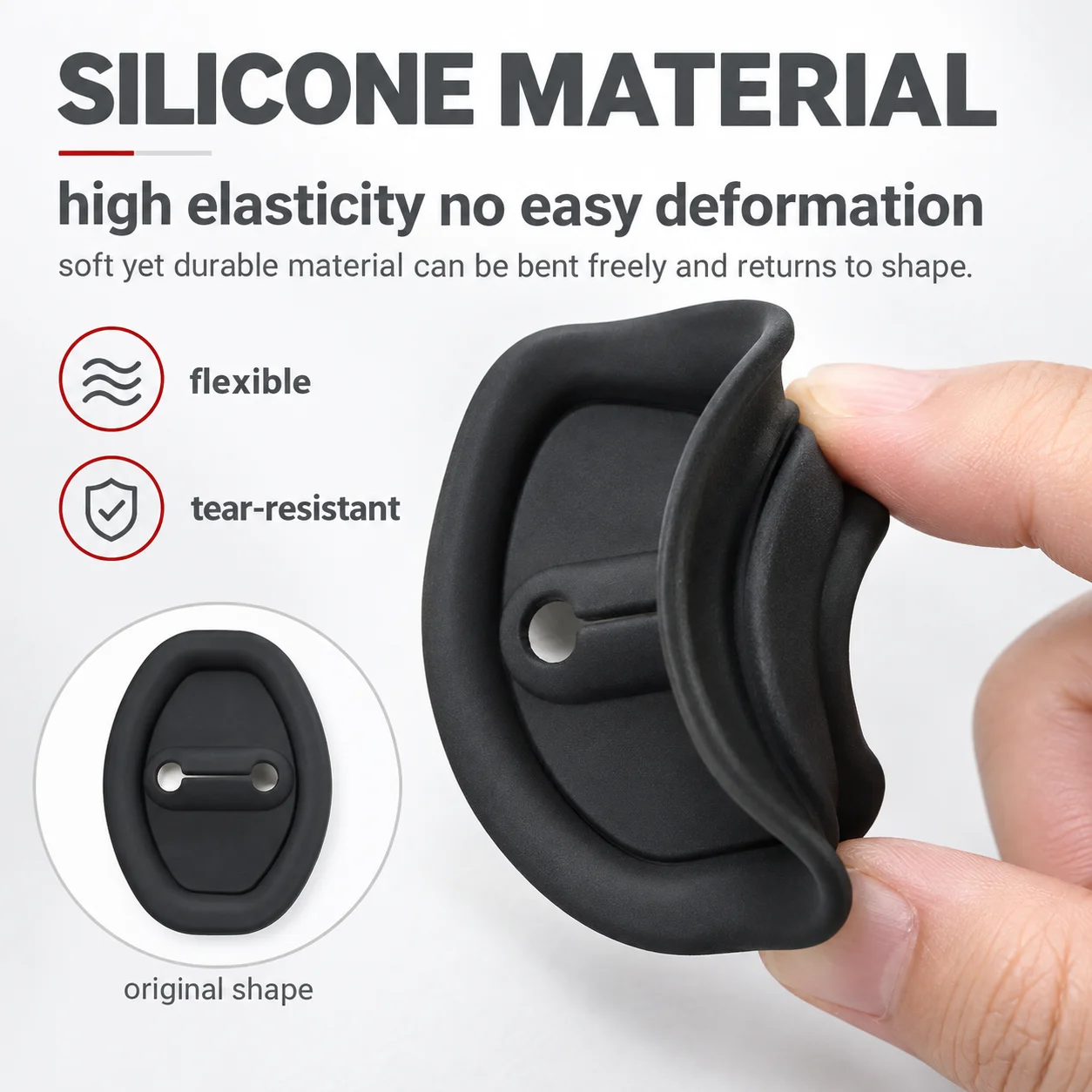 4PCS Soft Rubber Sleeve Protective Pad Door Guard Car Accessories Auto Damper Cleansing Lock Shock Seagull Absorption Buffer