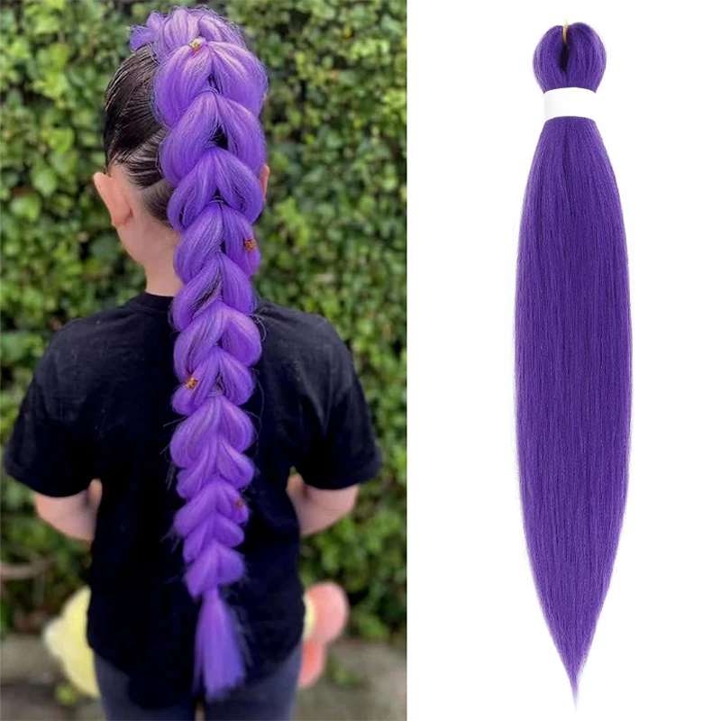 

European and American synthetic fiber large braid wig, purple fluffy braid, hip-hop dirty braid, braided hair