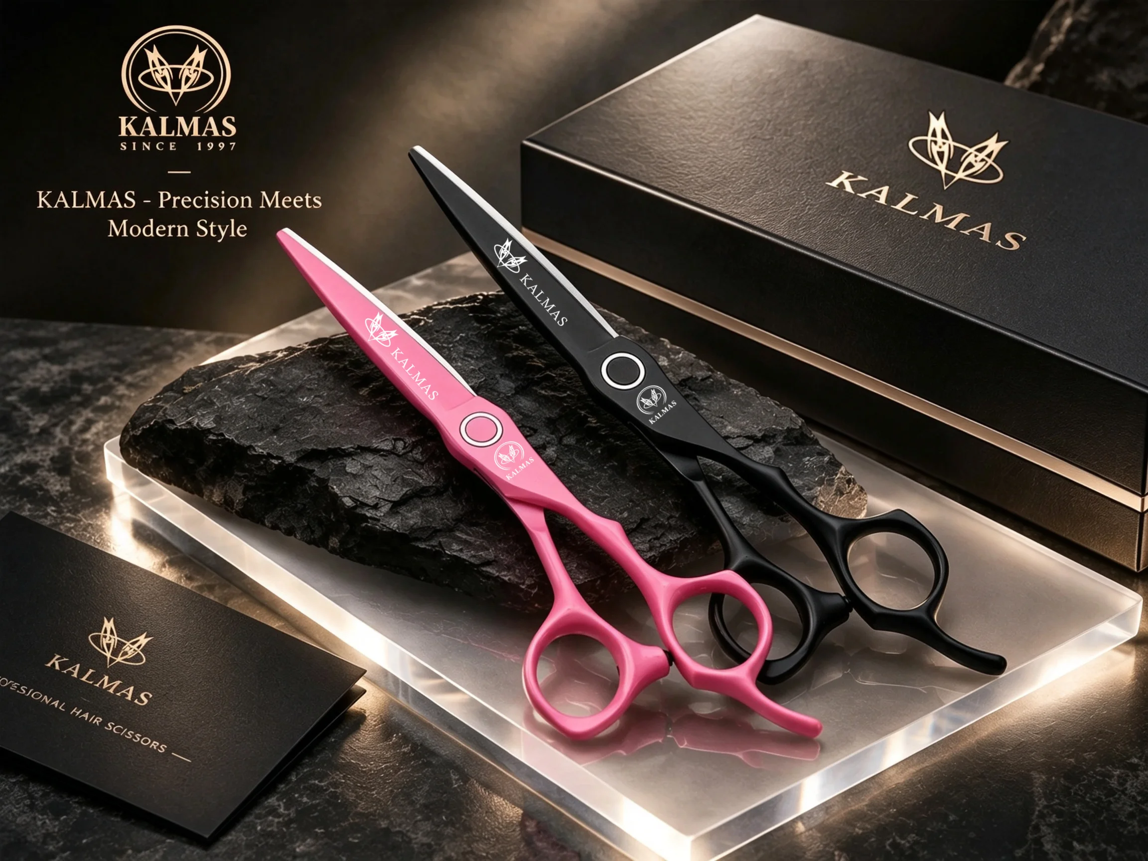 KALMAS 6-Inch Professional Hair Clipper with VG10 Steel Flat Blade Comfortable Handle Hair Salon Accessory for Stylists