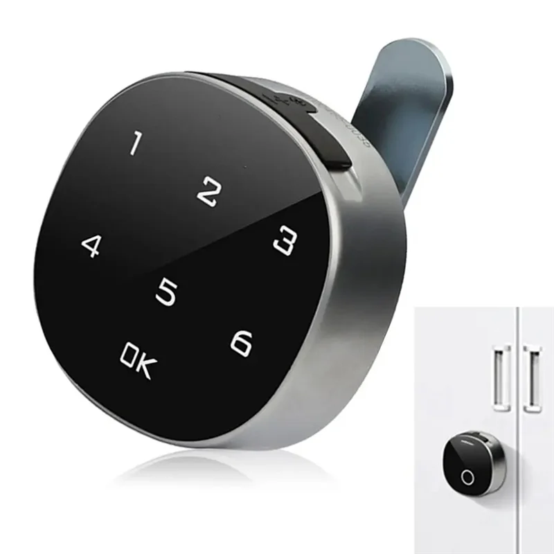

Keyless Cabinet Lock Combination Lock Code-Enabled Smart Cabinet Lock Sensitive Touch Safe Household Cabinet Password-B64A