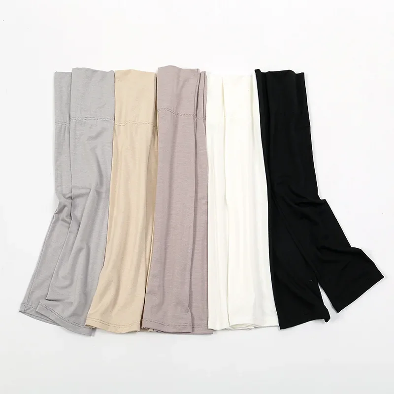 

Мягкие модальные нарукавники, однотонные исламские эластичные нарукавники, женские мусульманские летние солнцезащитные рукава, одежда с длинными рукавами