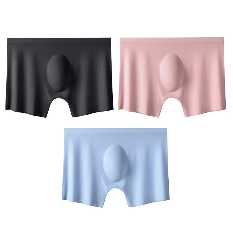 3 stks/partij mannen Zomer ultradunne Boxers Slips Ijs Zijde Naadloze Ondergoed Sexy Lingerie Onderbroek Shorts Ademend Slipje