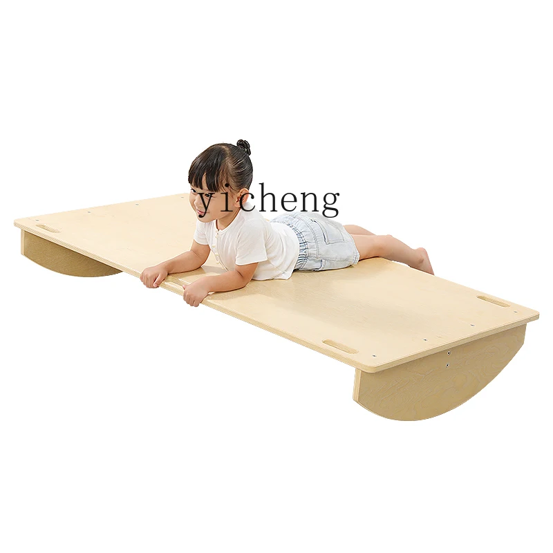 Tqh tabla de equilibrio para varias personas, equipo de entrenamiento sensorial, tablero de equilibrio de madera, juguetes familiares para niños