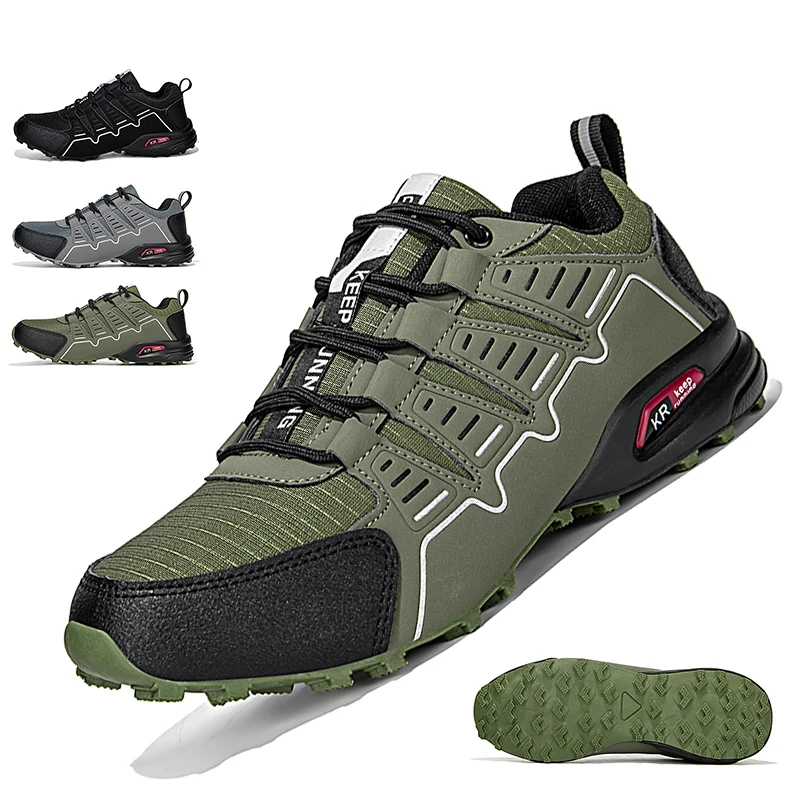 

Autumn Winter Men's Waterproof Hiking Shoes Outdoor Jogging Sports Shoes Wear-Resistant Women's Lace-Up Hiking Tactical Shoes