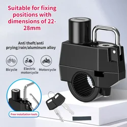 22-28mm Universal Motorcycle Helmet Pipe Clamp Hook Lock for Bicycles CASCO Moto Scootersl bike Anti Theft padlock Fixing Ring