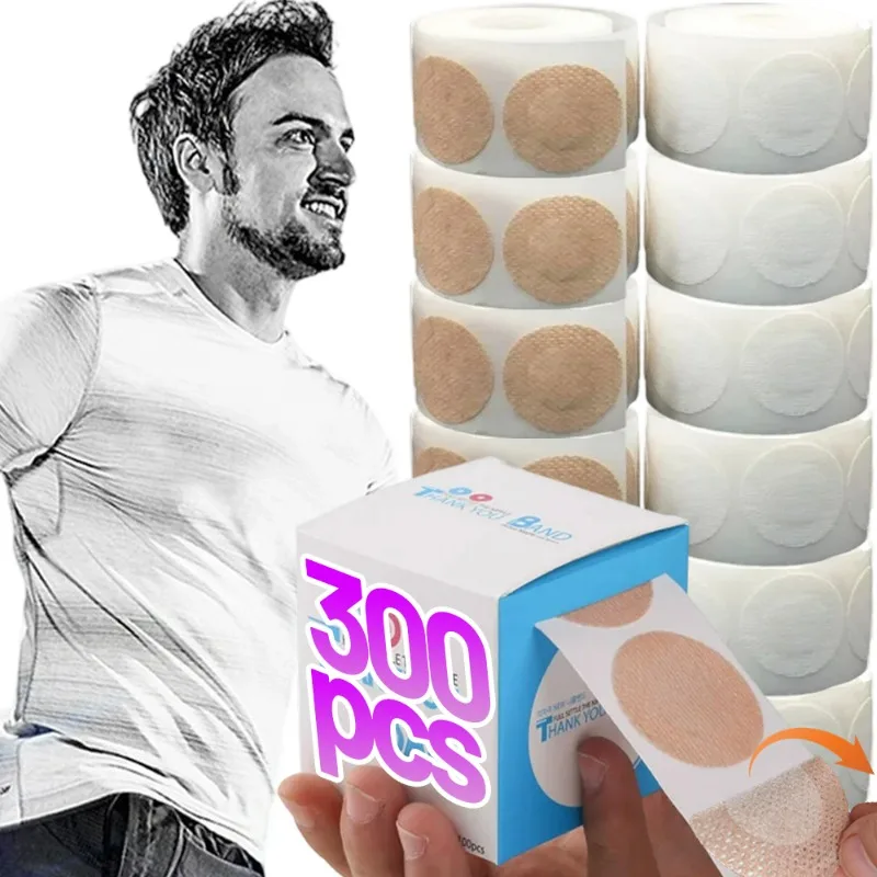 

2/300Pcs Men Nipple Cover Disposable Chest Sticker Invisible Anti Bulge Self Adhesive Breathable Waterproof for Running Swimming