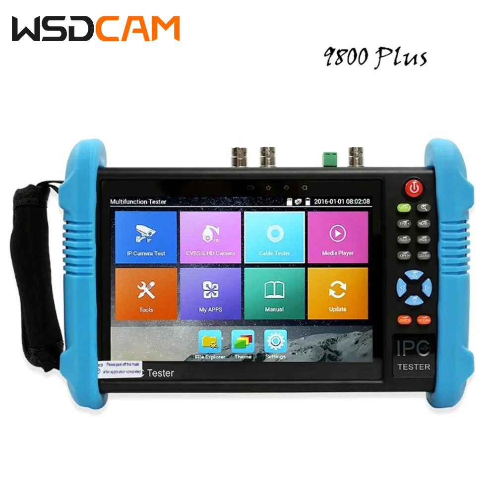 

Wsdcam 9800ADHS-Plus IP Camera Tester CCTV Tester CVBS Analog Camera Tester with POE/WIFI/4K H.265/HDMI Output/RJ45 TDR/ONVIF