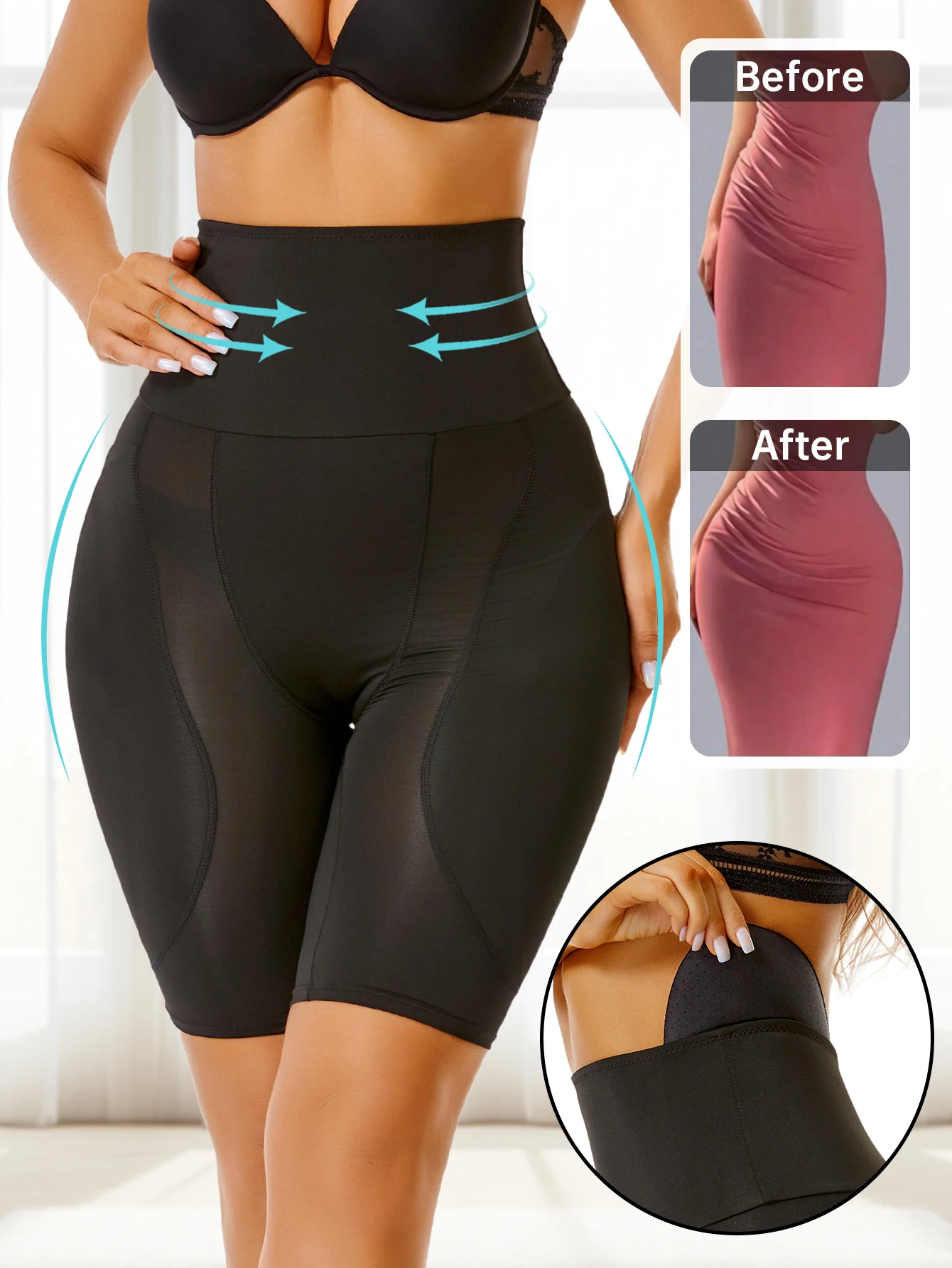 3PCS Hip Lifting Body ShapingShorts Donna Falso Hip Miglioramento Del Corpo Shaping Pad Hip Miglioramento Biancheria Intima Hip Pad Falso Butt Pantie