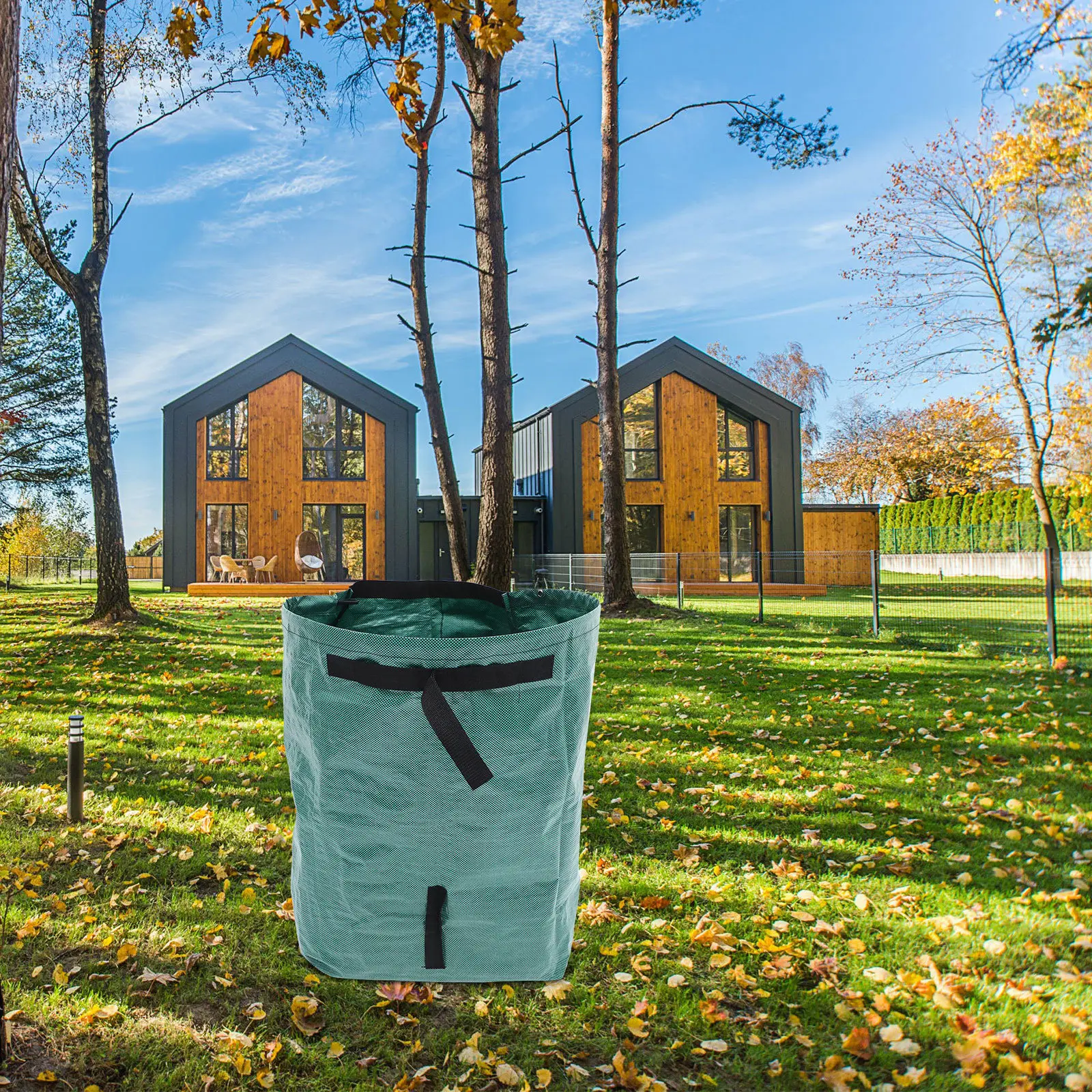 Large-Capacity Waterproof Garden Waste Bag for Fallen Leaves Lawn Debris Outdoor Camping Harvesting Fruits Vegetables Reusable