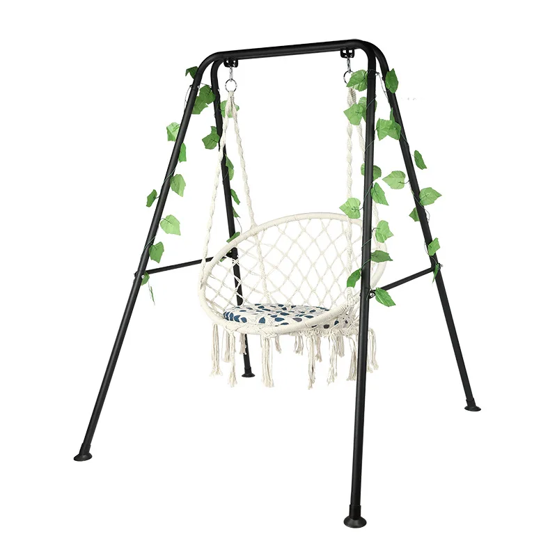 

Swing Hanging Chair Outdoor Folding Swing for Yard Rocking Chair for Home Leisure Metal Hammocks Chair Garden Standing Furniture