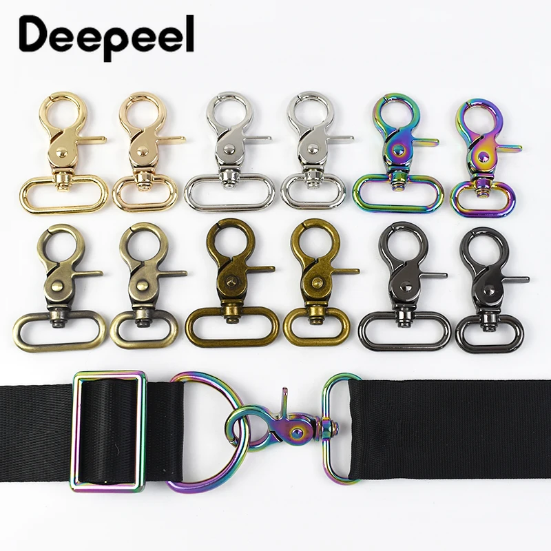 

5Pcs 20-50mm Metal Bags Strap Buckles Swivel Trigger Lobster Clasp Collar Carabiner Snap Hook DIY KeyChain Bag Accessories