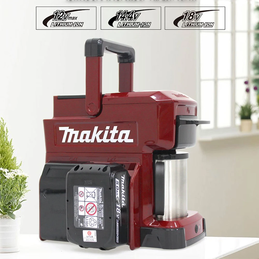 

Japan Makita DCM501 Rechargeable Coffee Machine Wireless Portable 18V/14.4V/12V Lithium Battery Big 240ML Outdoor Coffee Maker