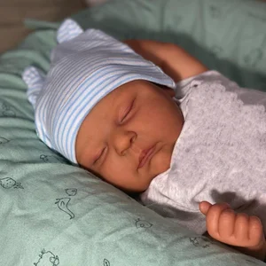 لعبة دمية طفل ولد من جديد للفتاة ، فينيل ناعم ، قماش أطراف ، جسم مثل ، أسنود حقيقي ، ممتلئ الجسم ، بشرة سوداء ، 20 أعلى 10 مبيعات طفل ممتلئ مولود من جديد - رقم 10