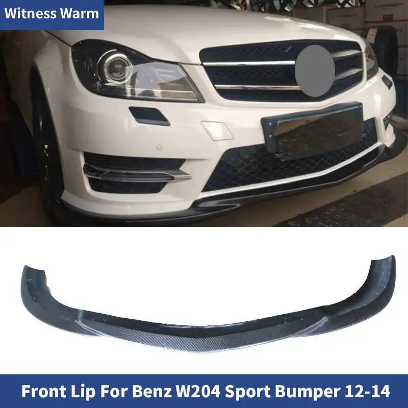 

Carbon Fiber/frp Front Bumper Lip Splitter for Mercedes Benz W204 Sport Bumper Front Shovel Amg Style C260 C180 2012 2013 2014