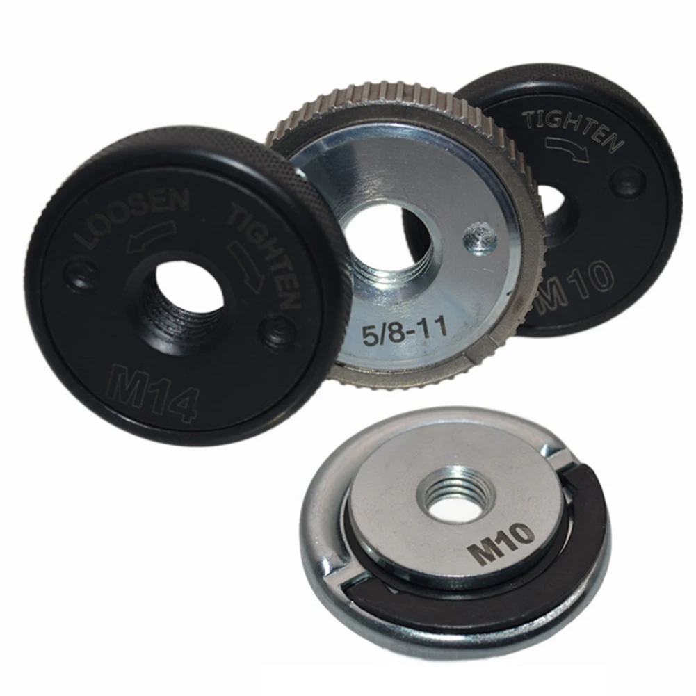 M10 M14 5/8inch -11 Thread Angle Grinder Self-Locking Pressing Plate Quick Release Flange Nut Clamping Power Chuck