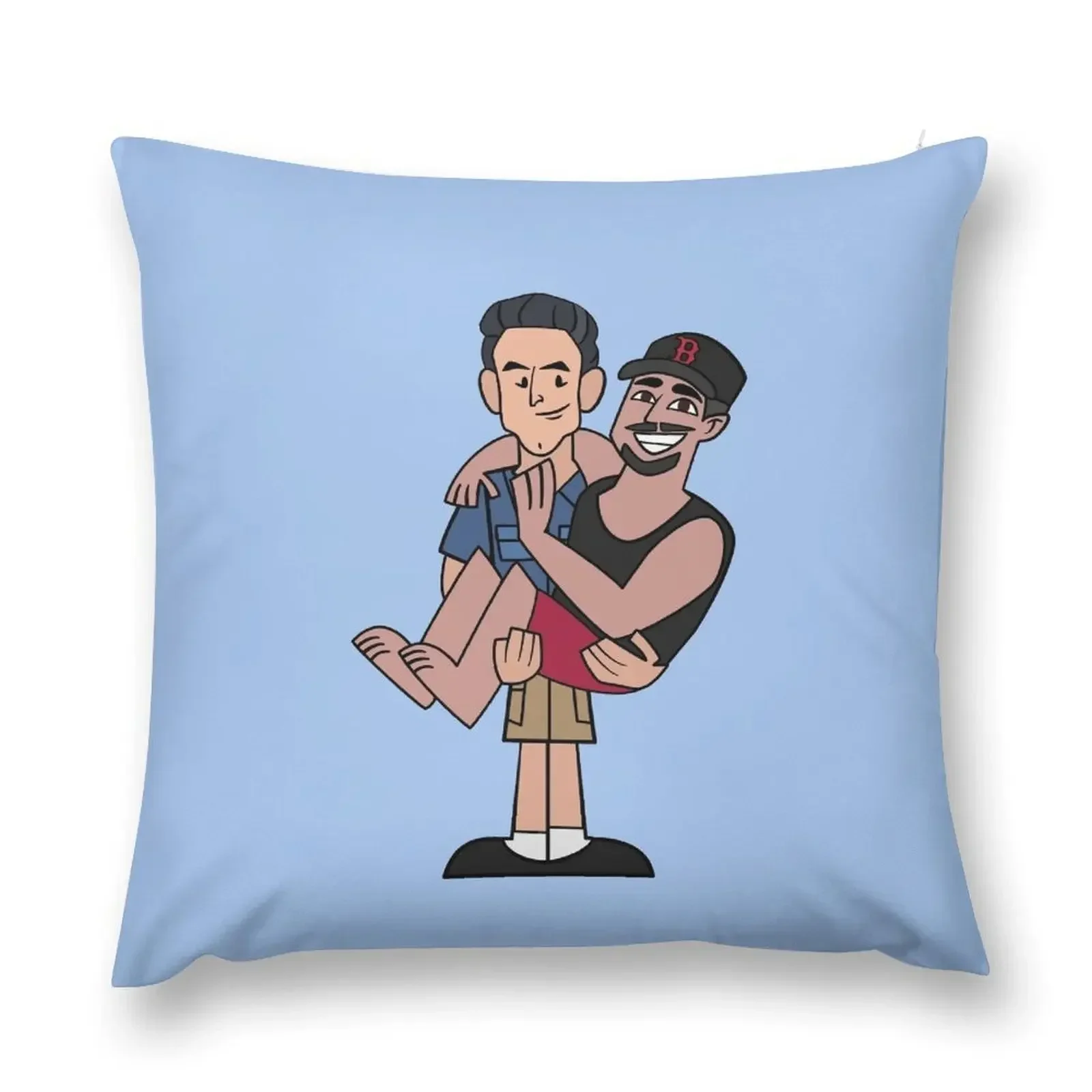 

Jeff Probst and Boston Rob Throw Pillow pillow cover luxury Luxury Pillow Cover luxury home accessories