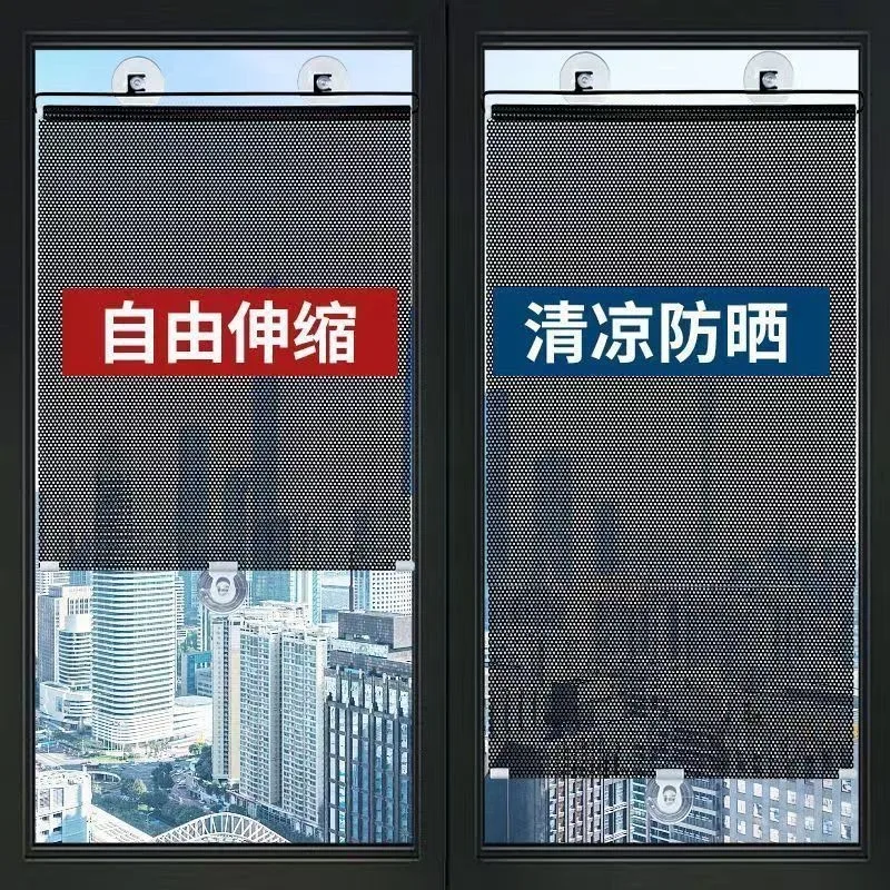 [แบบพับเก็บได้] ม่านตาบอดลูกกลิ้งดึงประเภทห้องครัวหน้าต่างBlockerระเบียงม่านบังแดดแรเงาครีมกันแดดความร้อนInsu