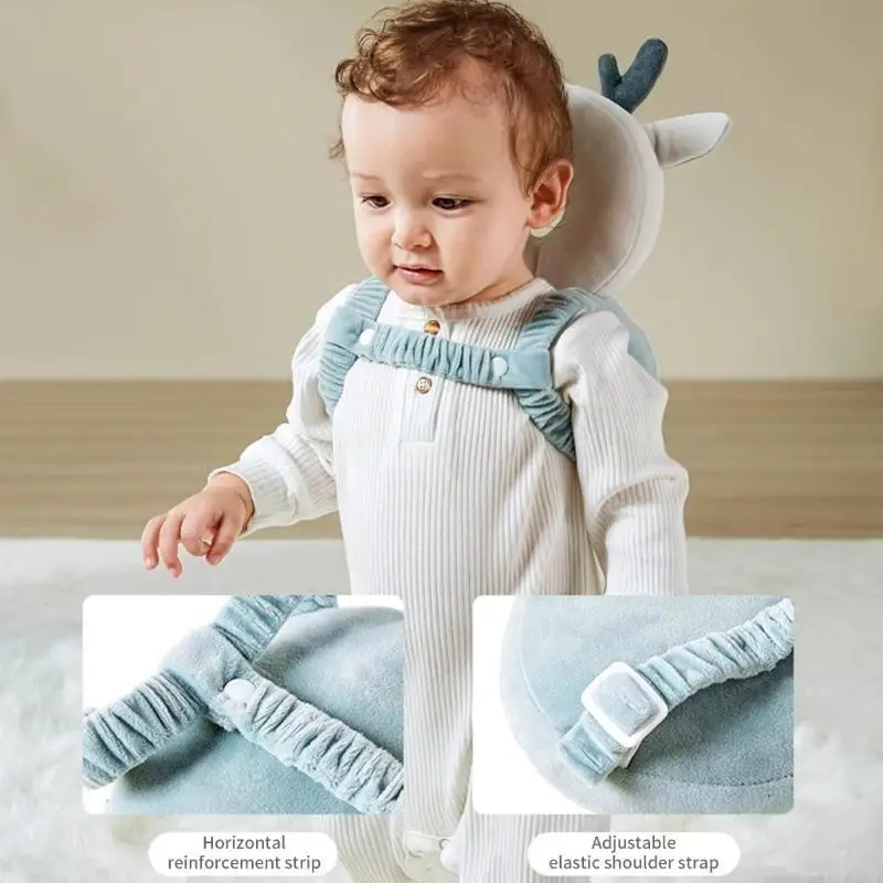 Q22D مسند الرأس لحديثي الولادة وسادة ظهر آمنة للأطفال الصغار وسادة حماية لرأس الطفل واقي رأس مقاوم للسقوط كرتوني #4