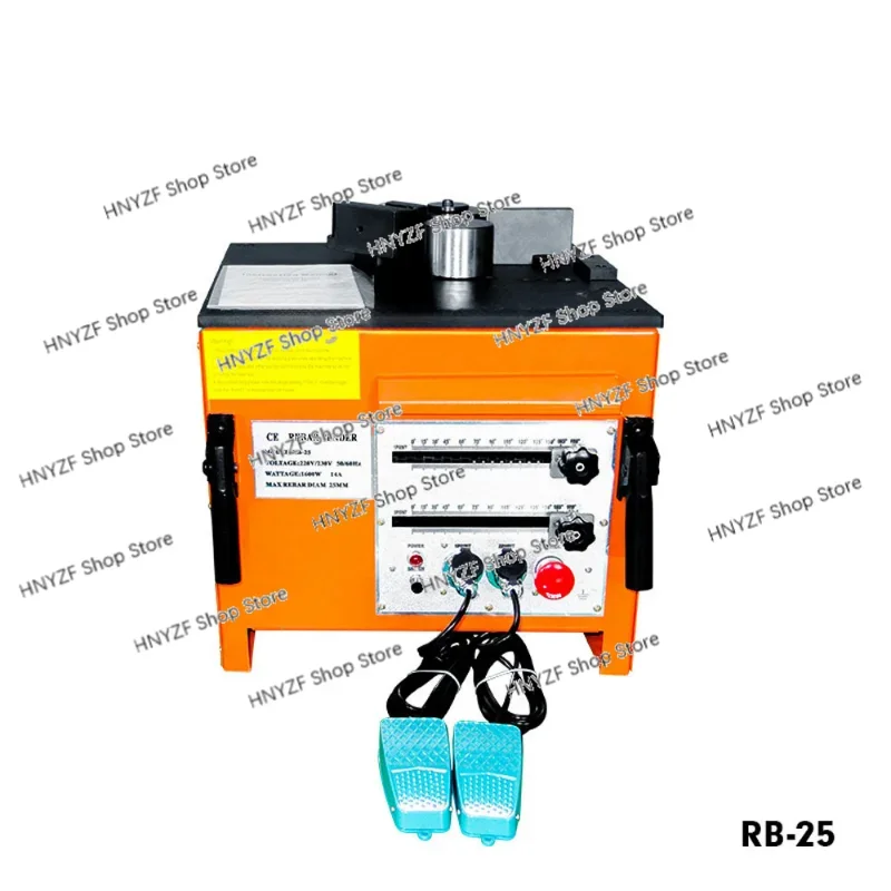 RB25/RB35 Rebar Bending Machine 220V/110V 1700W/1800W Desktop Hoop Bender angle 0-180° Bending diameter 6-25mm foot switch