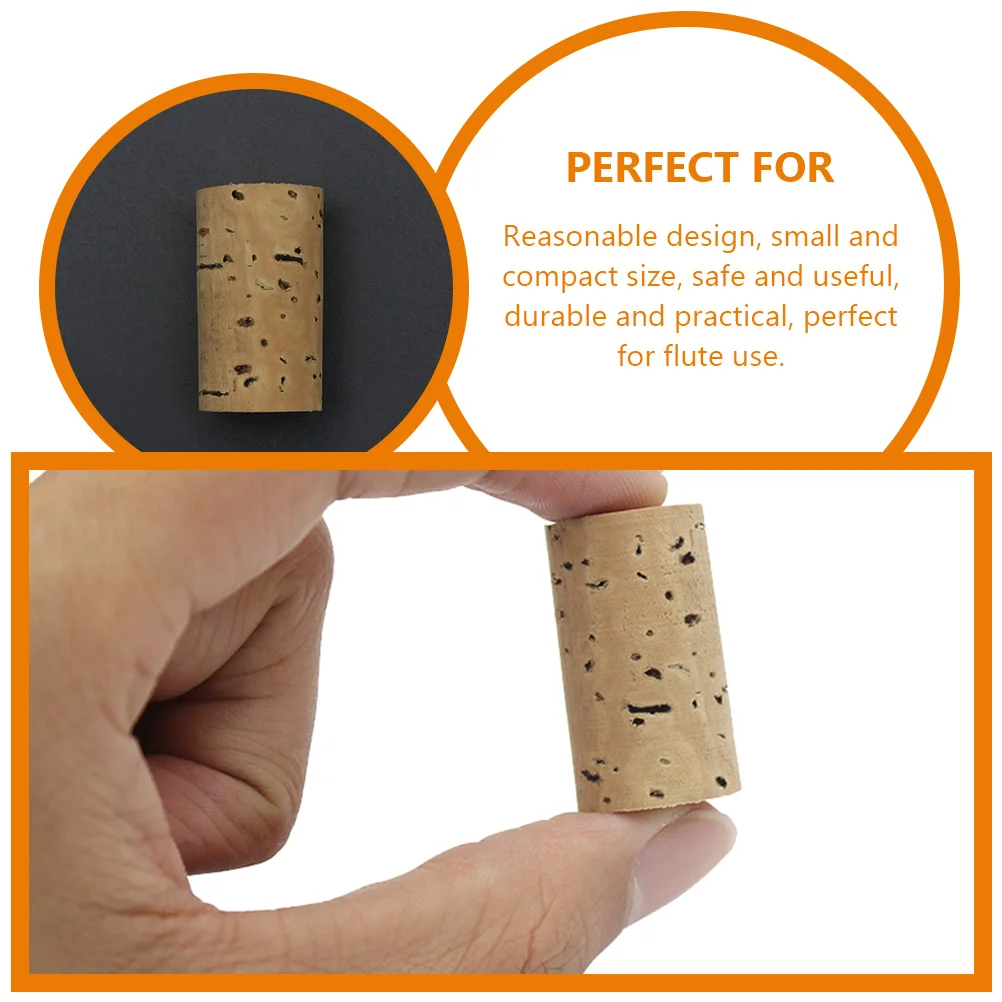 

2 Pcs Flute Cork Safe Accessories Tapered Plugs Repair Portable Instrument Caps Exquisite Workmanship
