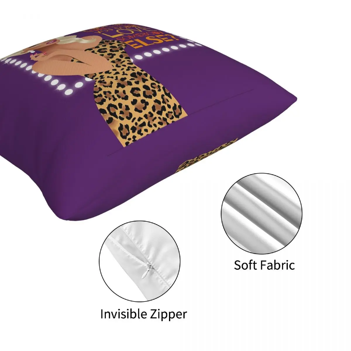 Drag Race Rupaul RPDR 4pcs Square Pillowcase Cushion Cover Comfort Pillow Case Throw Pillow Cover for Home Bedroom Car