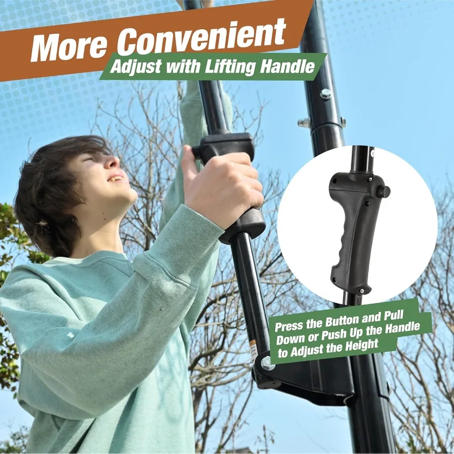 ห่วงบาสเก็ตบอลแบบพกพา ปรับความสูงได้ 4.010 ฟุต ระบบเป้าบาสเก็ตบอลสำหรับเด็กและวัยรุ่น ใช้ได้ทั้งกลางแจ้ง สนามหลังบ้าน ทางเดินรถ และในร่ม 3