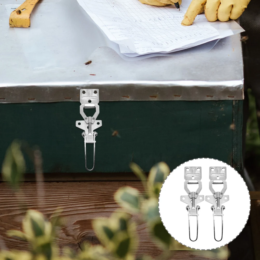 

4pcs Beehive Connector Durable Steel Latch Design Beekeeping Tools Hive Parts Adjustable Buckle Gardening Supplies