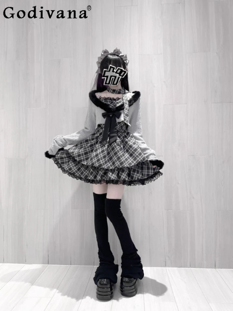 اليابانية الأصلية Y2K ثقافة فرعية لوليتا الألغام الأرضية نمط الإفراط في الركبة تدفئة الساق الشرير القوطية الحلو كول الساخن فتاة تدفئة الساق #1