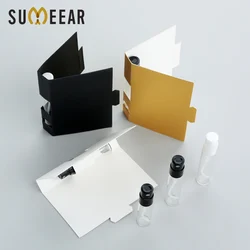 50/100 pcs 2ml 3ml Bayonet Glass Vials Perfume Bottles Packaging with paper cards Mini Fragrance Sample Tester Bottle