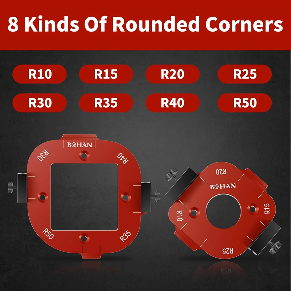 

AB02 Corner Radius Milling Templates Aluminium Alloy Radius Jig Router Templates R10 R15 R20 R25 Radius Jig Router Stencils