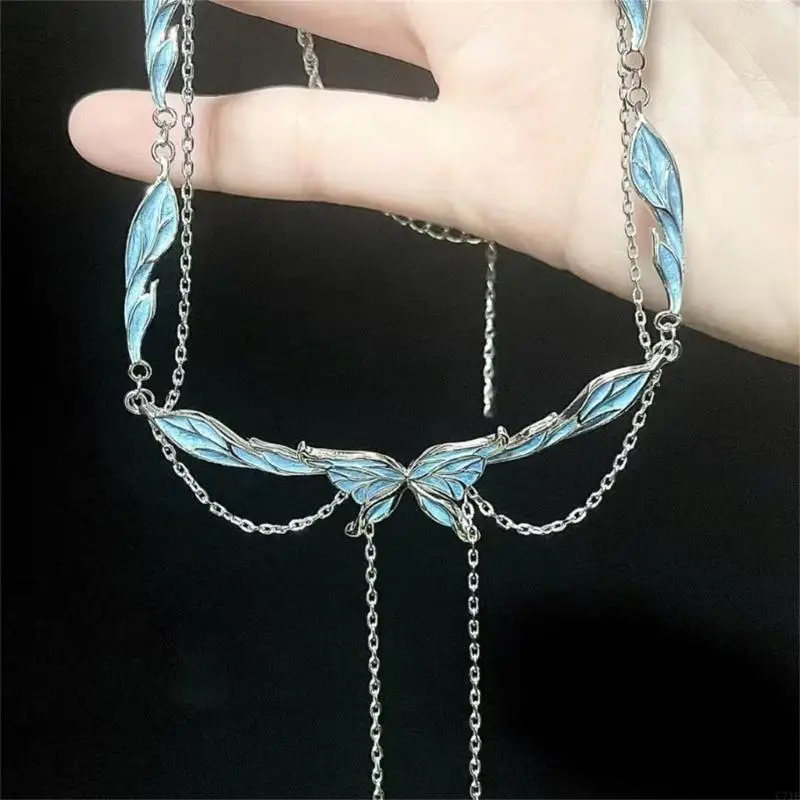 C71E Butterfly Collarbone Chain Alloy Simple Short Chain Chain Collar Joyería para varias ocasiones