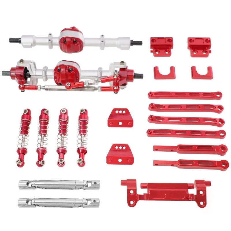 

DELAM-For 1/12 Scale MN82T LC79 MN82S MN82 Pro MN82 RC Car Front Rear Bridge Pull Rod Shock Absorber Drive Shaft Kit Upgrade