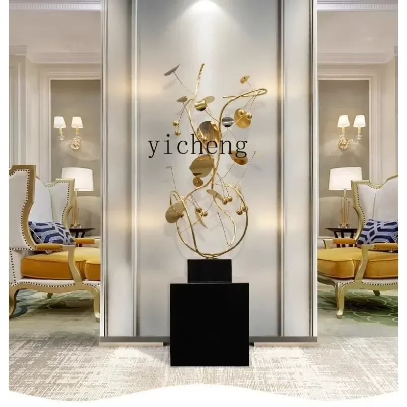 BJ-9 Light Luxury Living Room Entrance Stainless Steel Metal Floor Sculpture Ornament Hotel Decoration