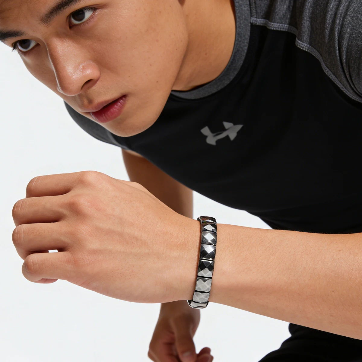 Hämatit-Armband, unterstützt natürliche T-Levels, stellt Vertrauen wieder her, wirkt Mental Clarity & Focus 2025, neues Hämatit-Armband für Herren – Detail 4