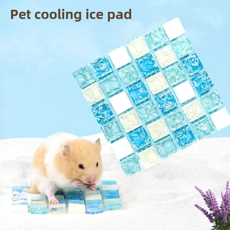 1PC Marble Glass Cooling Pad for Hamster Summer Heat Dissipation Mat for Chinchilla Hedgehog Small Pet Cage Cooling Supplies Use
