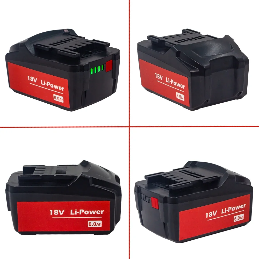 New Rechargeable 18V 6.0Ah Battery for Metabo Cordless Power Tool Replace for Metabo 18V 625592000 625591000 Backup Batteries