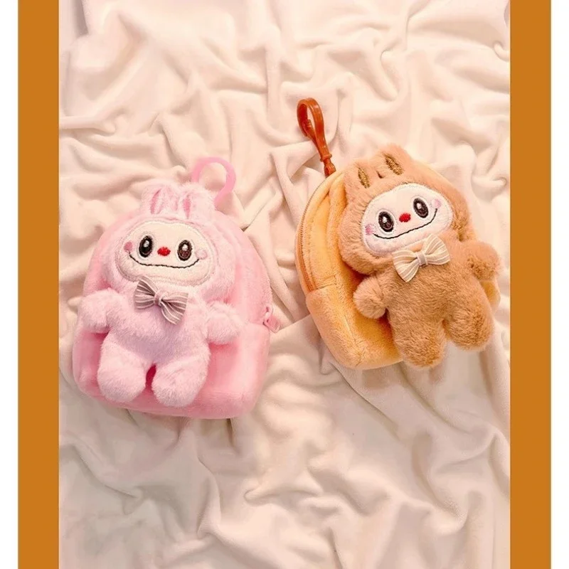 Labubu Plush Doll Coin Purse Cute Rabbit Earphone Bag Labubu Car Keychain Fashion Backpack Pendant Boys Girl&Child Holiday Gifts