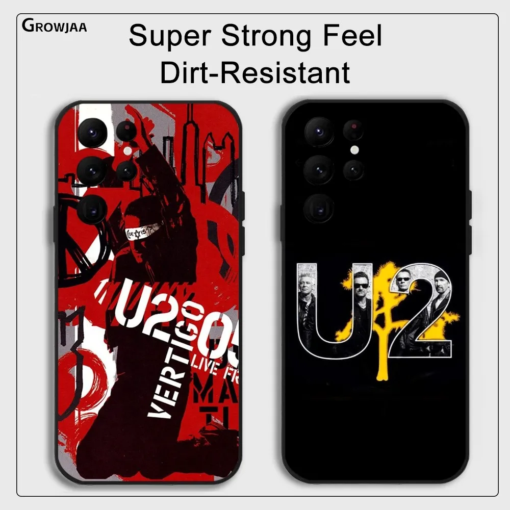 

U-U2 Band Rock Roll Cool Phone Case For Samsung Galaxy S25 S24 S22 S23 Ultra S21 S20 Plus 5G Protective Silicone Funda