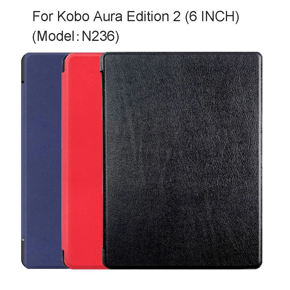 

Auto Sleep/Wake 6 inch E-Reader Case Anti-fall Shockproof Folio Cover Ultra-thin Scratch-proof for Kobo Aura Edition 2