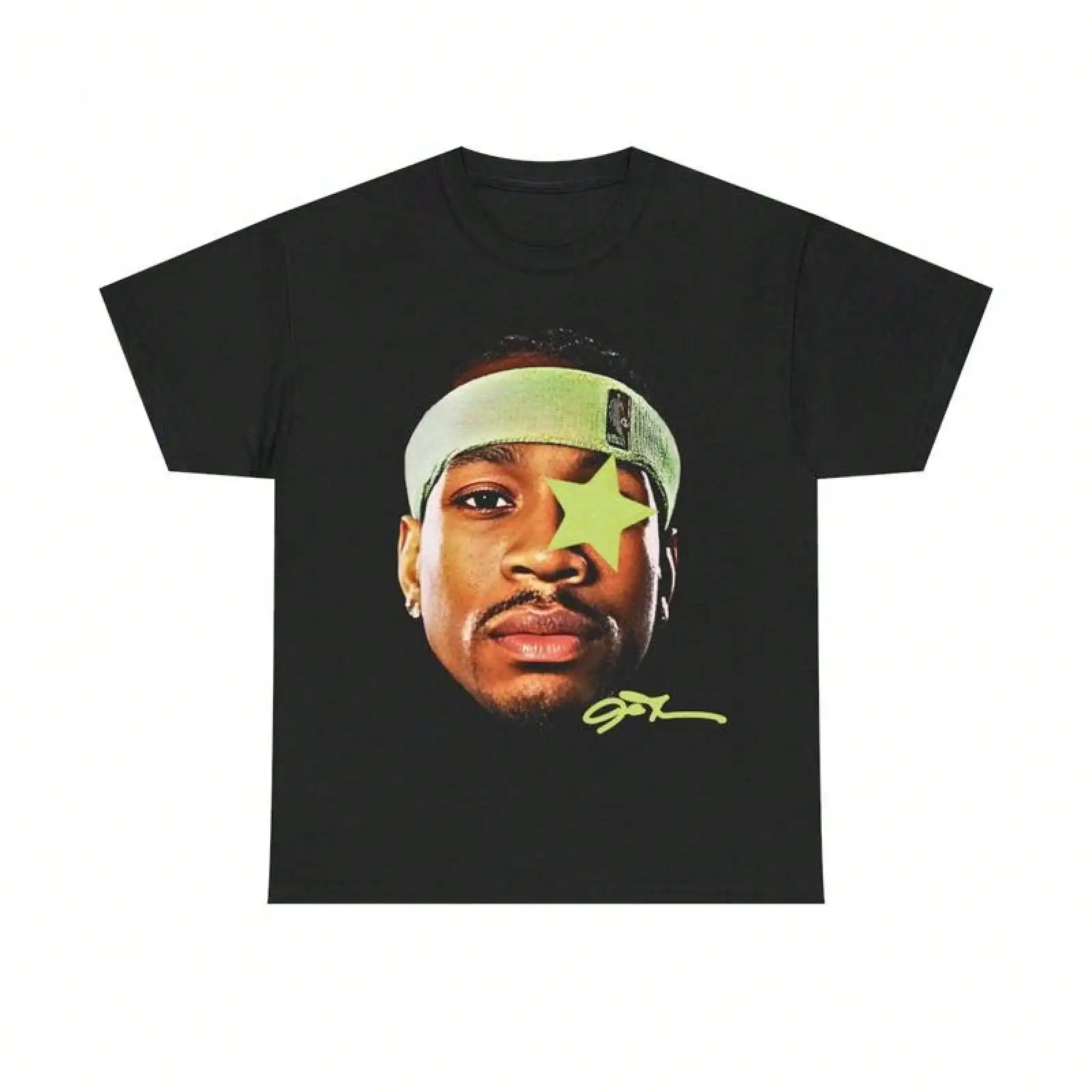 Vintage Graphic Iverson Big Head Short Sleeve T-Shirt 90s Rerto Streetwear  Women  Oversized Tee Casual Tops