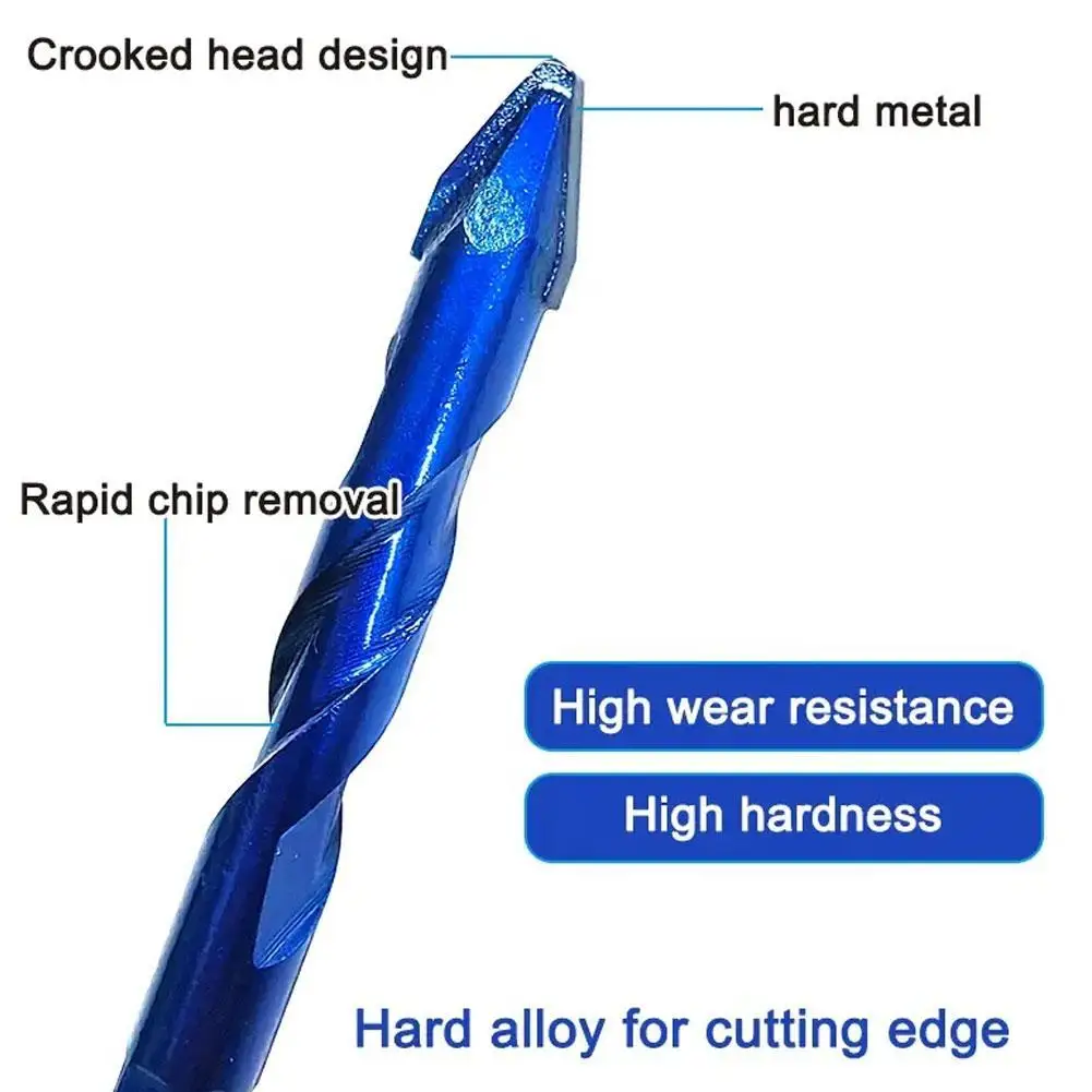 NEW High Quality 1PCS Blue Tile Drill Bit 6/8/10/12MM Eccentric Porcelain Ceramic Glass Wood Drill Bit Tool Accessories