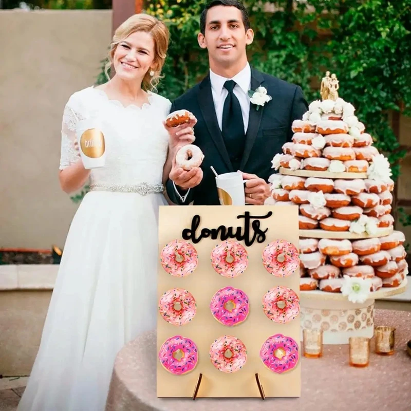 Donut Muur Houdt Snoep Zoete Kar Rustieke Houten Decor Hout Zoete Tafel Decor Verjaardagsfeestje Decor Baby Shower Donut Bar