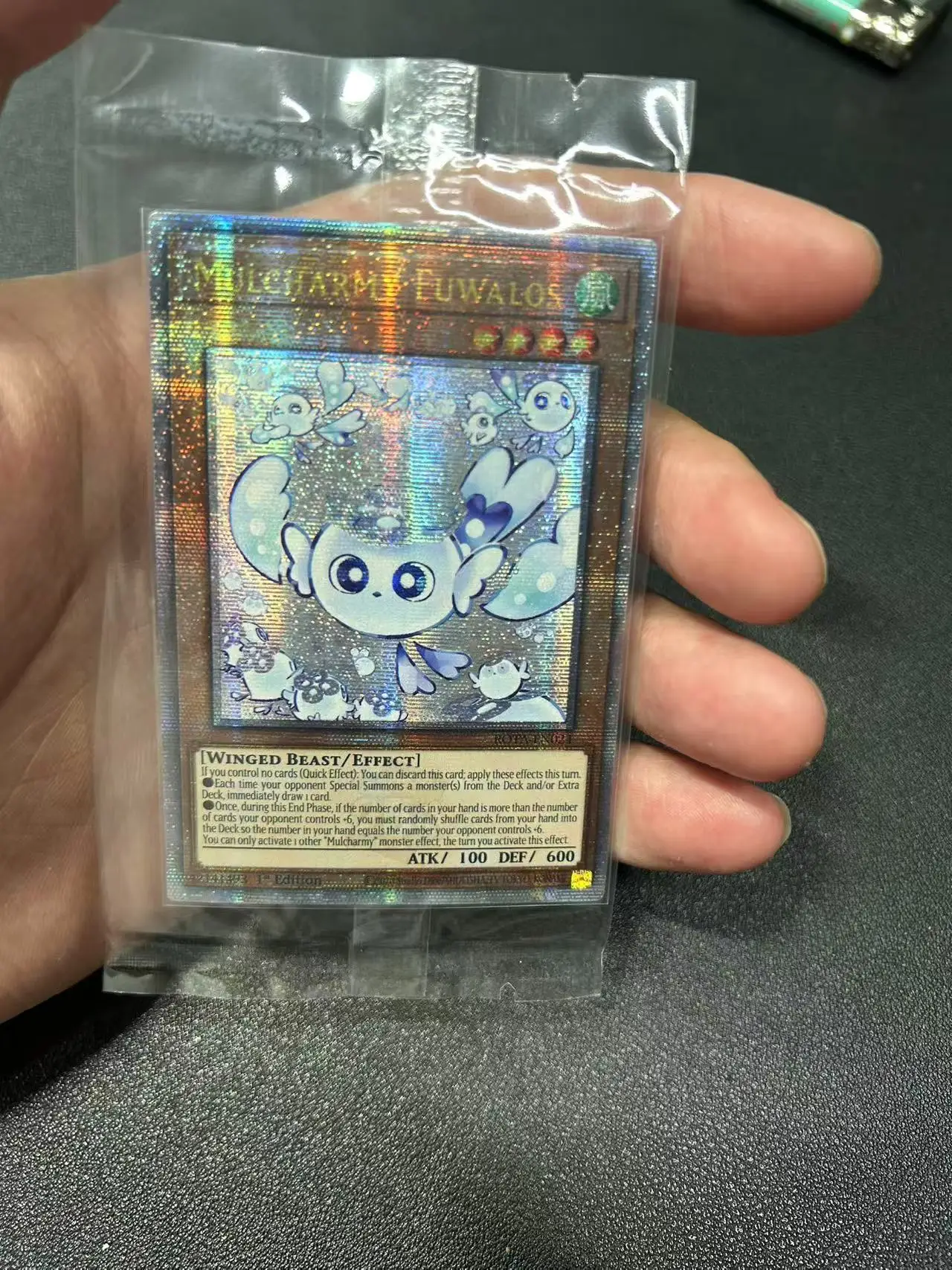 

Yu Gi Oh Quasi-ChromeSphere E/QCSER TCG Mulcharmy Fuwalos(ROTA-EN024) English Collection customize Game Card (Not original card)